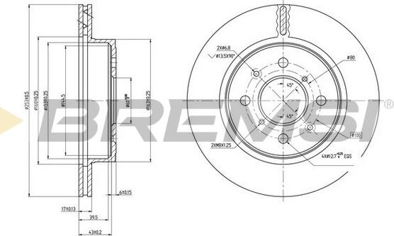 Bremsi CD7509V - Brake Disc autospares.lv