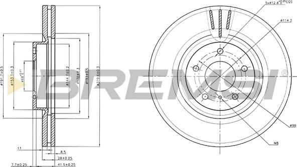 Bremsi CD7505V - Brake Disc autospares.lv