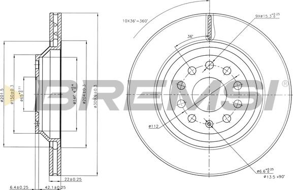 Bremsi CD7503V - Brake Disc autospares.lv