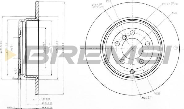 Bremsi CD7518S - Brake Disc autospares.lv