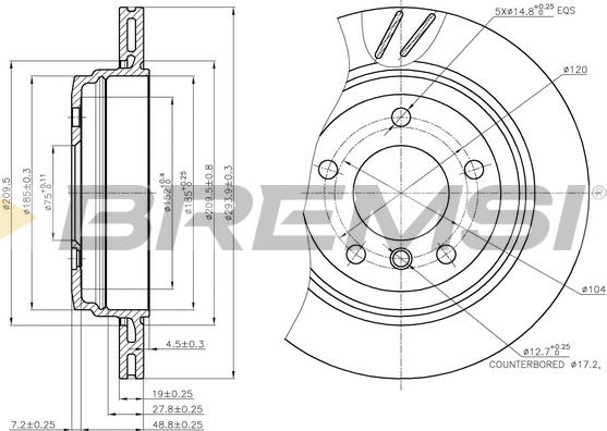 Bremsi CD7581V - Brake Disc autospares.lv