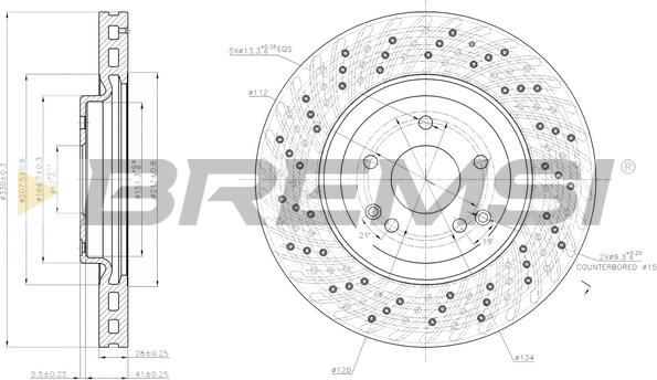 Bremsi CD7582V - Brake Disc autospares.lv