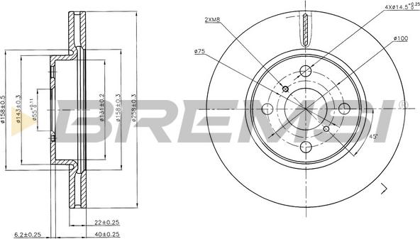 Bremsi CD7587V - Brake Disc autospares.lv