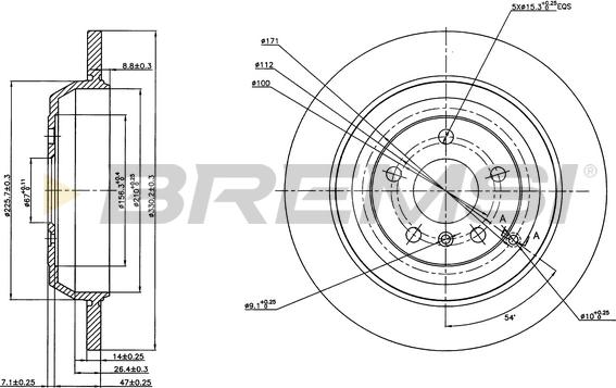 Bremsi CD7530S - Brake Disc autospares.lv