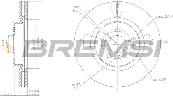 Bremsi CD7533V - Brake Disc autospares.lv
