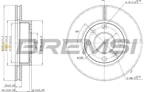 Bremsi CD7521V - Brake Disc autospares.lv