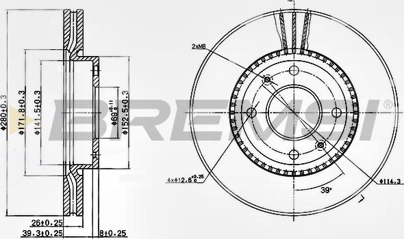 Bremsi CD7522V - Brake Disc autospares.lv