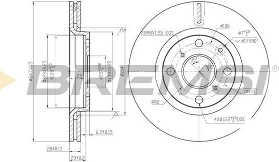 Bremsi CD7527V - Brake Disc autospares.lv