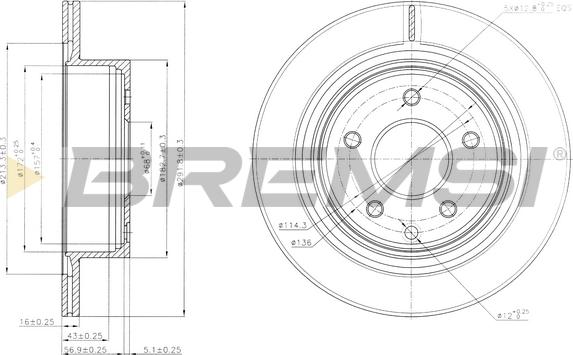 Bremsi CD7579V - Brake Disc autospares.lv