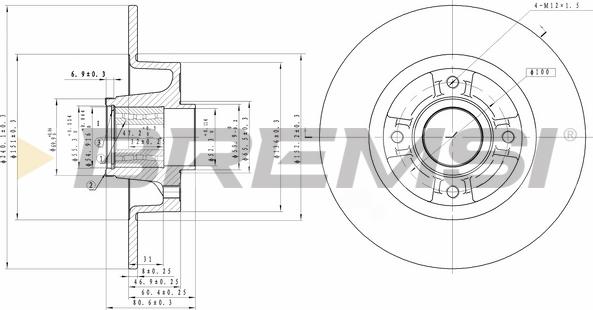 Bremsi CD7571S - Brake Disc autospares.lv