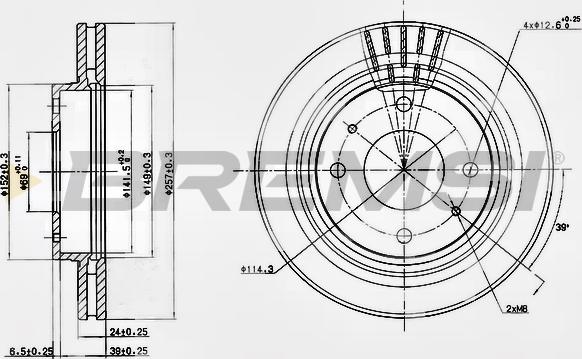 Bremsi CD7577V - Brake Disc autospares.lv