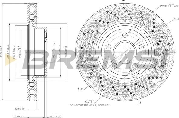 Bremsi CD7694V - Brake Disc autospares.lv