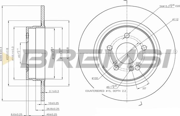 Bremsi CD7691S - Brake Disc autospares.lv