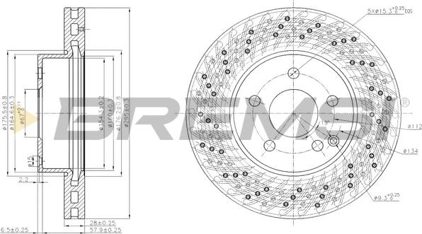 Bremsi CD7693V - Brake Disc autospares.lv