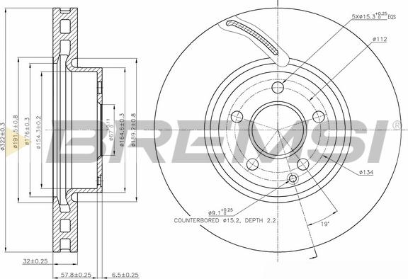 Bremsi CD7692V - Brake Disc autospares.lv