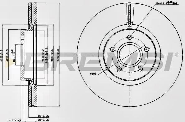 Bremsi CD7649V - Brake Disc autospares.lv