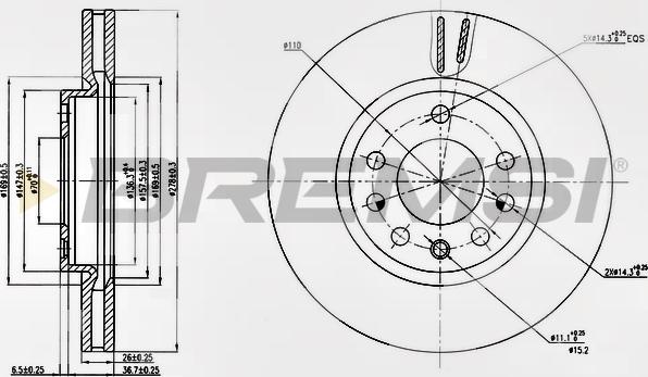 Bremsi CD7644V - Brake Disc autospares.lv