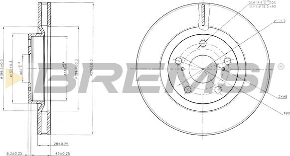 Bremsi CD7646V - Brake Disc autospares.lv