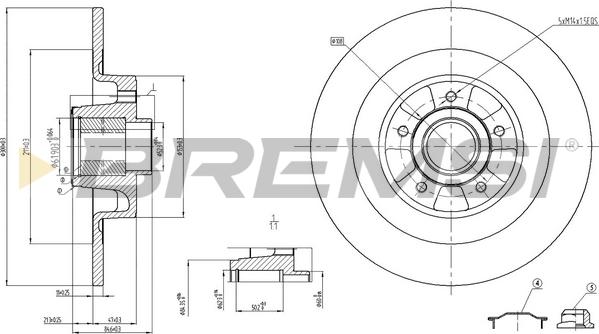 Bremsi CD7654S - Brake Disc autospares.lv