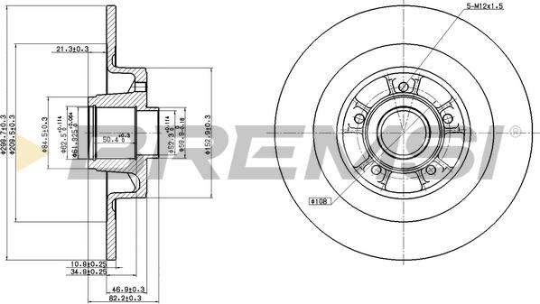 Bremsi CD7655S - Brake Disc autospares.lv