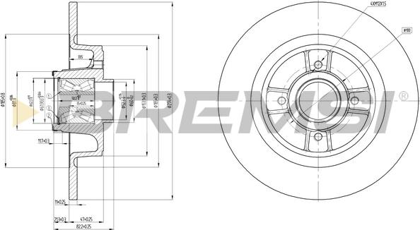 Bremsi CD7656S - Brake Disc autospares.lv