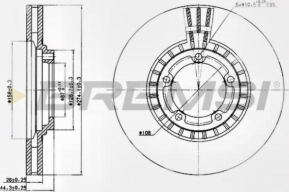 Bremsi CD7658V - Brake Disc autospares.lv