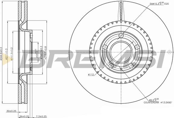 Bremsi CD7661V - Brake Disc autospares.lv