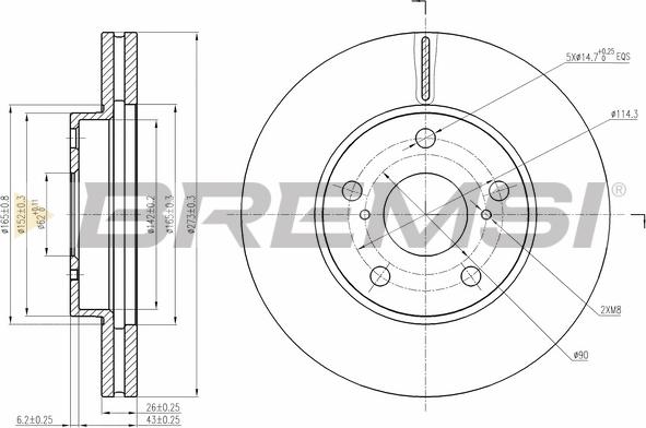 Bremsi CD7668V - Brake Disc autospares.lv