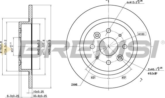 Bremsi CD7600S - Brake Disc autospares.lv