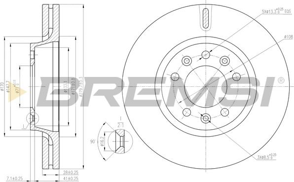 Bremsi CD7601V - Brake Disc autospares.lv