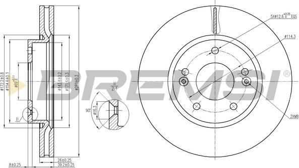 Bremsi CD7619V - Brake Disc autospares.lv