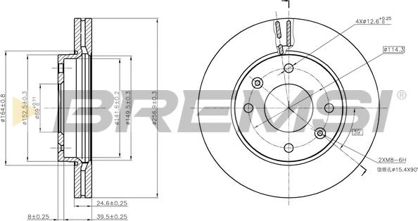 Bremsi CD7614V - Brake Disc autospares.lv