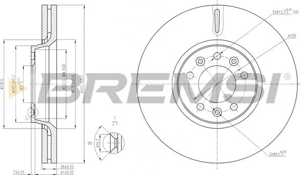 Bremsi CD7615V - Brake Disc autospares.lv