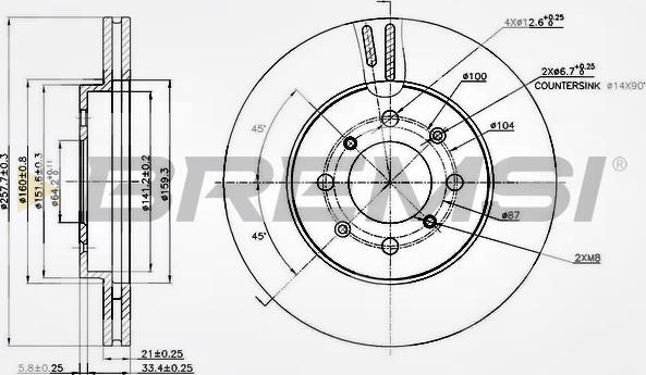 Bremsi CD7610V - Brake Disc autospares.lv