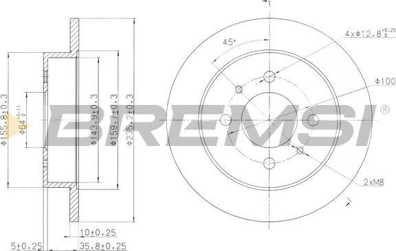 Bremsi CD7613S - Brake Disc autospares.lv