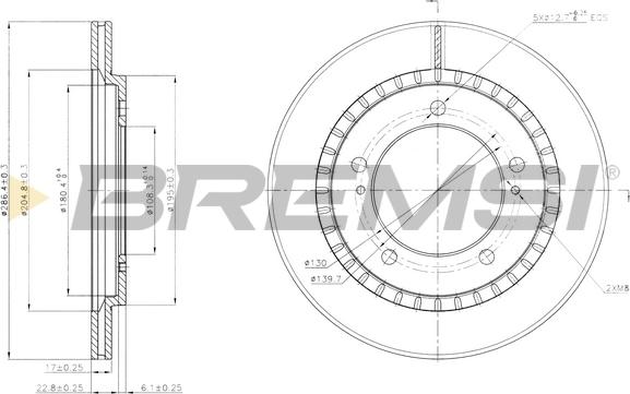 Bremsi CD7687V - Brake Disc autospares.lv