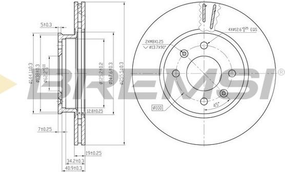 Bremsi CD7636V - Brake Disc autospares.lv