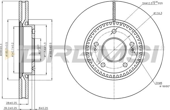 Bremsi CD7630V - Brake Disc autospares.lv