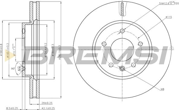 Bremsi CD7625V - Brake Disc autospares.lv