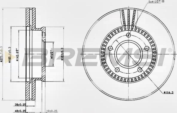 Bremsi CD7673V - Brake Disc autospares.lv