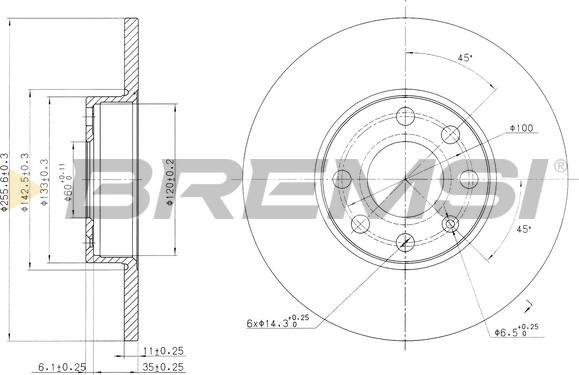 Bremsi CD7040S - Brake Disc autospares.lv