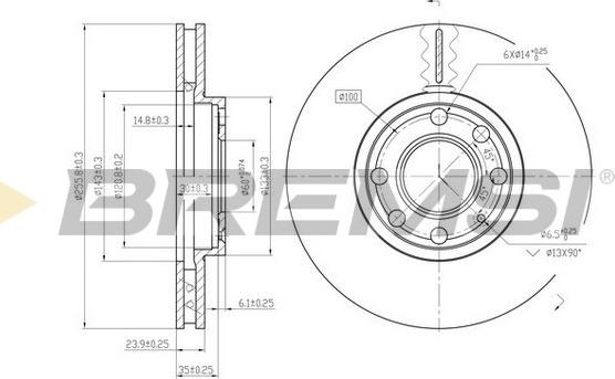 Bremsi CD7041V - Brake Disc autospares.lv