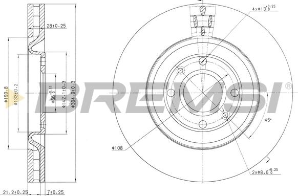 Bremsi CD7065V - Brake Disc autospares.lv