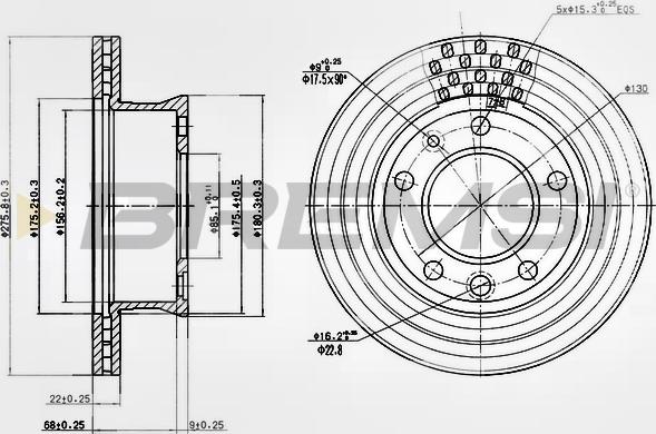 Bremsi CD7013V - Brake Disc autospares.lv