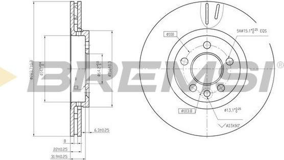 Bremsi CD7080V - Brake Disc autospares.lv