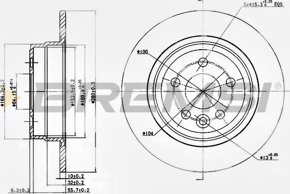 Bremsi CD7081S - Brake Disc autospares.lv