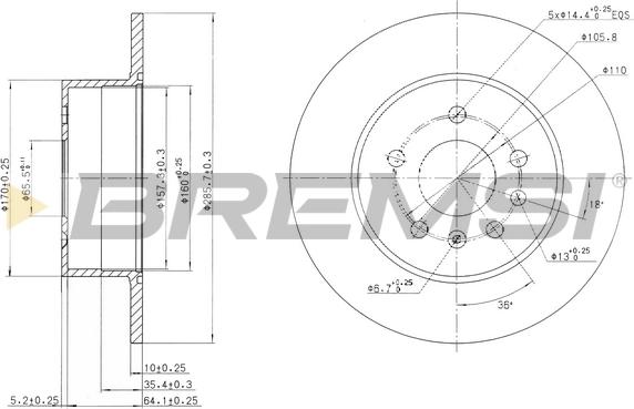 Bremsi CD7083S - Brake Disc autospares.lv