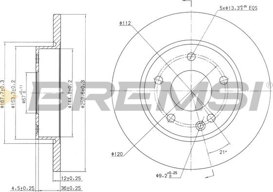 Bremsi CD7034S - Brake Disc autospares.lv