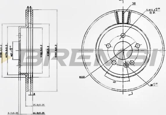 Bremsi CD7036V - Brake Disc autospares.lv