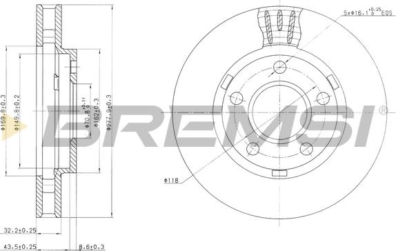 Bremsi CD7030V - Brake Disc autospares.lv